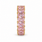 Ariel Ring — pink stones and gold setting, front view