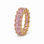 Ariel Ring — pink stones and gold setting, hero view